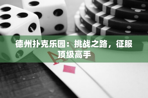 德州撲克樂園：挑戰(zhàn)之路，征服頂級高手
